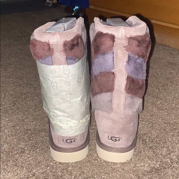 Tania Gray Blue Fur Uggs Boots - Picture 4 of 7